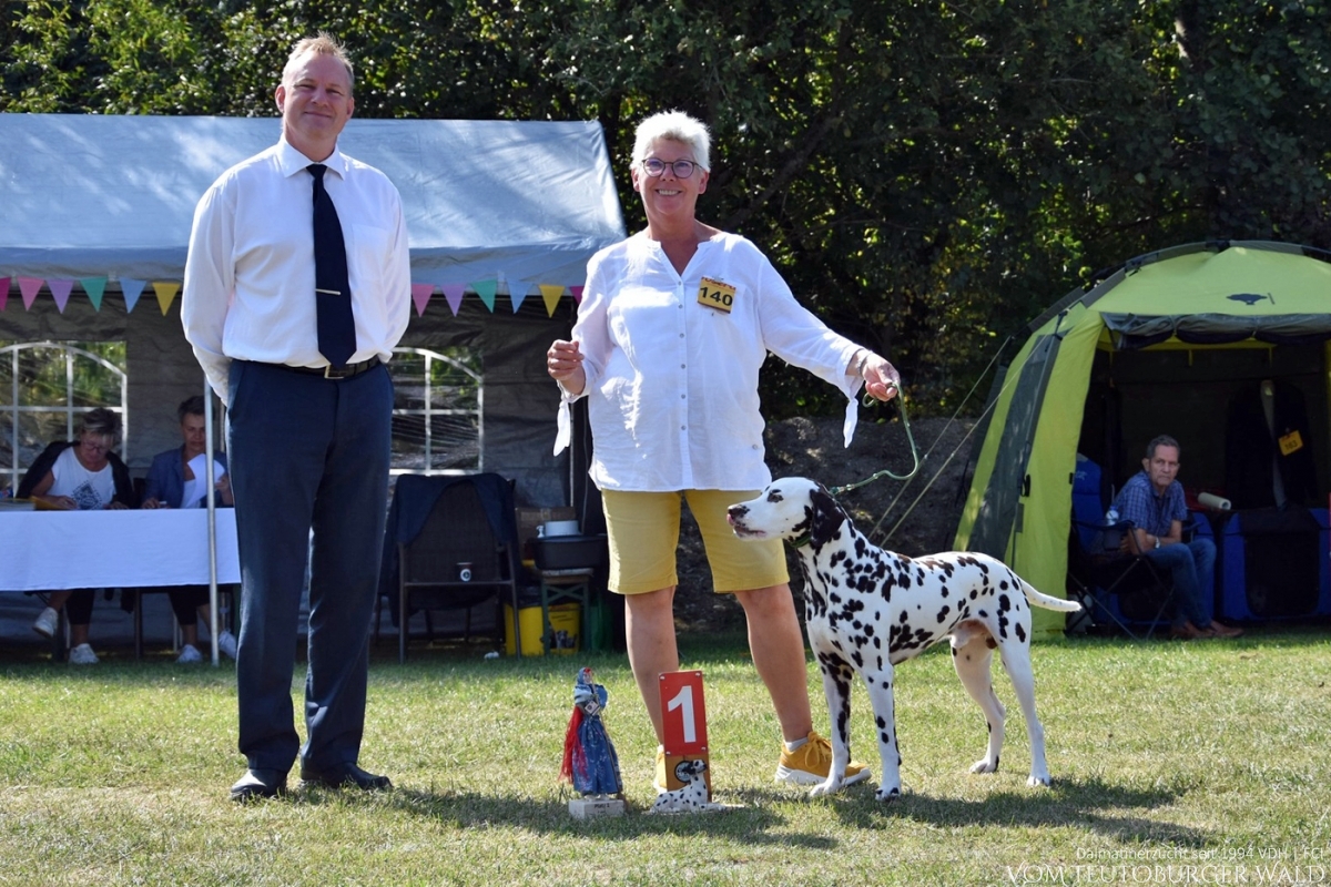 Fun Klasse Rüden: Epic Excalibur vom Teutoburger Wald V: Thalcida’s Hamlet M: Christi ORMOND Knjazjouna Kyra Doghandler: Anja Fries 31.08.2024 –Platz 1 01.09.2024 –Platz 1